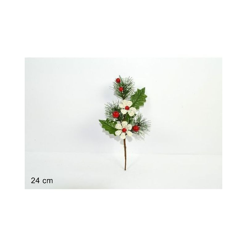 SPILLONE INNEVATO C/FIORI E BACCHE EAN 8033113409745 INGROSSO FIORI FINTI NATALIZI SPILLONE INNEVATO C/FIORI E BACCHE EAN 8033113409745 INGROSSO FIORI FINTI NATALIZI