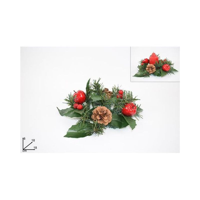 GIROCANDELA C/PIGNA E FRUTTO ROSSO EAN 8033113663543 INGROSSO ACCESSORI ARREDO TAVOLA NATALIZIA GIROCANDELA C/PIGNA E FRUTTO ROSSO EAN 8033113663543 INGROSSO ACCESSORI ARREDO TAVOLA NATALIZIA