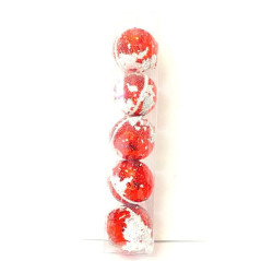 INGROSSO ARTICOLI NATALIZI PALLE 8CM 5PZ PAILLETTES BICOL. ROSSO/BI 8033113822971 INGROSSO ADDOBBI ALBERO NATALE