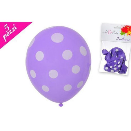 INGROSSO PALLONCINI PALLONCIN0 5PZ POIS LILLA 8055329029340 INGROSSO ARTICOLI PER FESTE PALLONCINI COMPLEANNO
