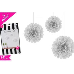 INGROSSO FESTA E PARTY FESTONE PALLA BIANCO 3PZ CM 15 8055329163600 INGROSSO ARTICOLI PER FESTE FESTONI PER PARTY