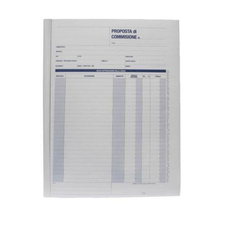 COMMISSIONI 2 COPIE 29,7X21,5 10 EAN 8033593013432 INGROSSO MODULI E SCHEDE