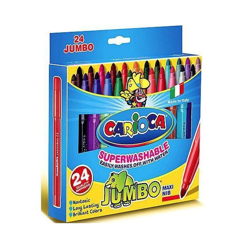 CARIOCA JUMBO 24 PENNARELLI COLORATI EAN 8003511405700 INGROSSO PENNARELLI
