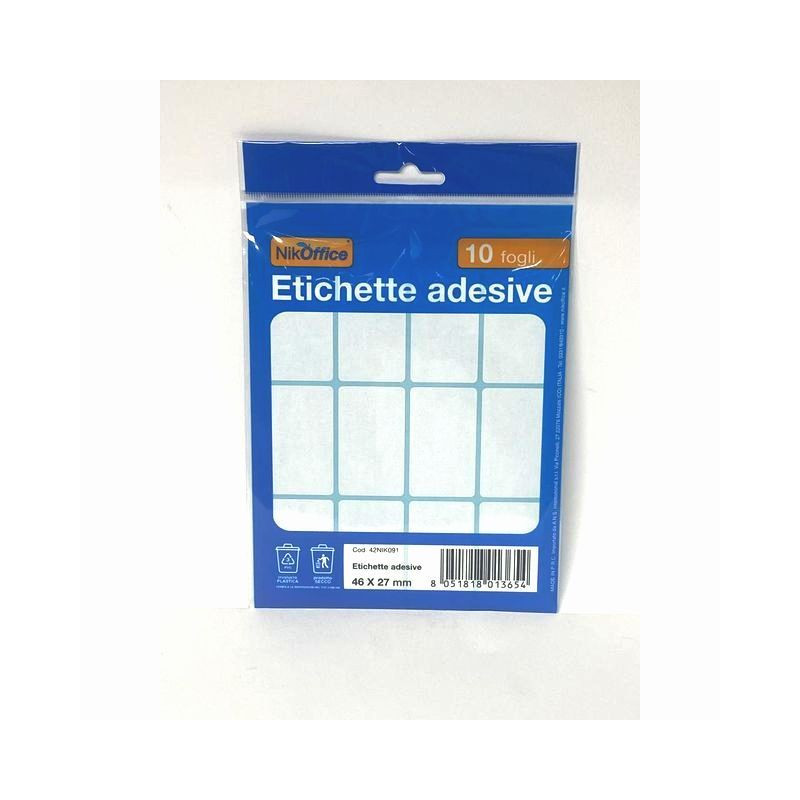 BUSTINE ETICHETTE 10 FOGLI 46X27 EAN 8051818013654 INGROSSO ETICHETTE LABEL POSTIT