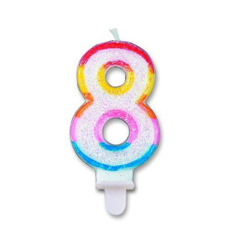 INGROSSO FESTA E PARTY CANDELINA NUMERO 8 SWEET ASS. 8.5CM 8020834709889 INGROSSO ARTICOLI PER FESTE