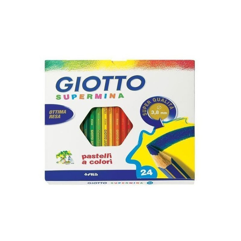 PASTELLI GIOTTO SUPERMINA 24 COLORI EAN 8000825235818 INGROSSO MATITE COLORATE PASTELLI GIOTTO SUPERMINA 24 COLORI EAN 8000825235818 INGROSSO MATITE COLORATE