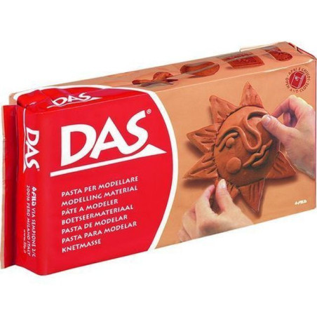 INGROSSO CARTOLERIA DAS KG.0.5 TERRACOTTA 8000144043002 INGROSSO ARTICOLI SCUOLA DAS PER MODELLARE