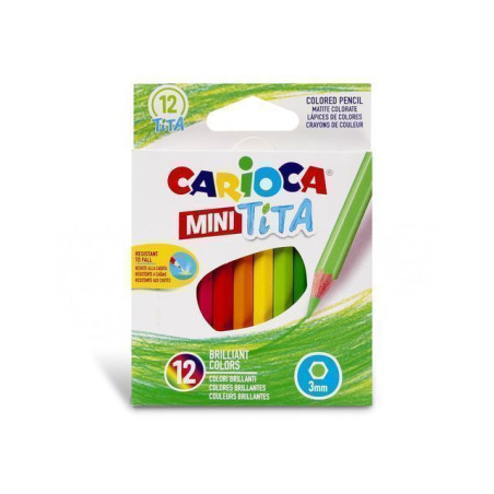 INGROSSO CARTOLERIA CARIOCA MINI TITA 7CM SCAT. 12PZ. 8003511423230 INGROSSO PENNARELLI MATITE COLORATE TEMPERE