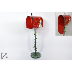 INGROSSO ARTICOLI NATALIZI CASSETTA DELLE LETTERE LATTA PUPAZZO DI NEVE 95CM SY68848 8033113873584 INGROSSO DECORAZIONI NATALIZI