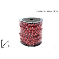 INGROSSO ARTICOLI NATALIZI ROTOLO CATENA ROSSO 10MT 8027501878336 INGROSSO ADDOBBI ALBERO NATALE GHIRLANDE NATALIZIE