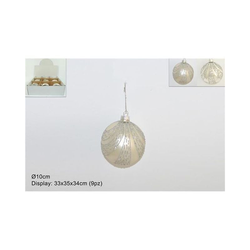 PALLA VETRO 10CM LUCIDA/OPACA SILV C/GLI EAN 8033113897139 INGROSSO PALLINE DI NATALE E PUNTALI PALLA VETRO 10CM LUCIDA/OPACA SILV C/GLI EAN 8033113897139 INGROSSO PALLINE DI NATALE E PUNTALI