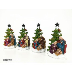 INGROSSO ARTICOLI NATALIZI SET NATIVITA C/ALBERO H10CM 4ASS 8015361954246 INGROSSO PRESEPE E ACCESSORI