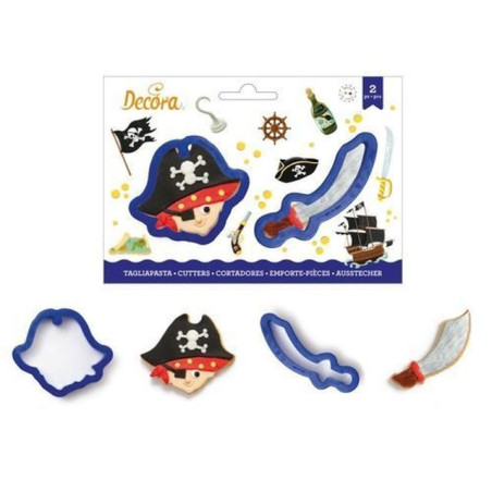 INGROSSO CAKE DESIGN TAGLIAPASTA PIRATA E SCIABOLA PL. 2PZ 8024622069889 INGROSSO ACCESSORI CAKE DESIGN