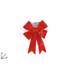INGROSSO ARTICOLI NATALIZI FIOCCO CM. 34X24 FLOCCATO ROSSO 8033113908682 INGROSSO ADDOBBI ALBERO NATALE