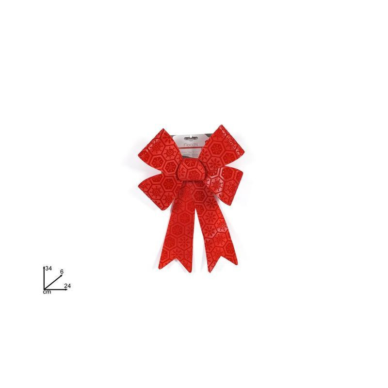 FIOCCO CM. 34X24 FLOCCATO ROSSO EAN 8033113908682 INGROSSO NASTRI NATALIZI PER ADDOBBO FIOCCO CM. 34X24 FLOCCATO ROSSO EAN 8033113908682 INGROSSO NASTRI NATALIZI PER ADDOBBO