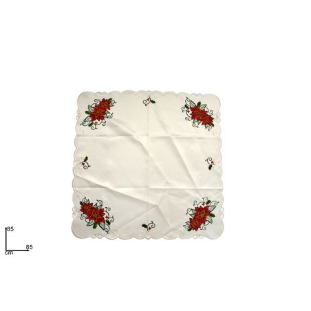 CENTROTAVOLA TESSUTO BIANCA 85X85CM NAT EAN 8033113929151 INGROSSO ACCESSORI ARREDO TAVOLA NATALIZIA