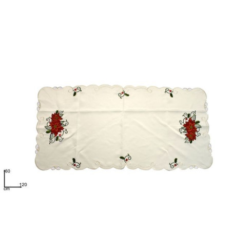 CENTROTAVOLA TESSUTO BIANCA 60X120CM NAT EAN 8033113929168 INGROSSO ACCESSORI ARREDO TAVOLA NATALIZIA