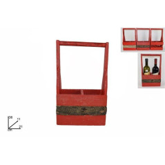 INGROSSO ARTICOLI NATALIZI CASSETTA LEGNO P/BOTTIGLIE VINO 2POSTI R 8033113984228 INGROSSO DECORAZIONI NATALIZIE