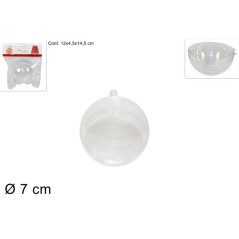INGROSSO ARTICOLI NATALIZI SFERA PLASTICA TRASPARENTE 7CM 8033113289644 INGROSSO DECORAZIONI NATALIZIE