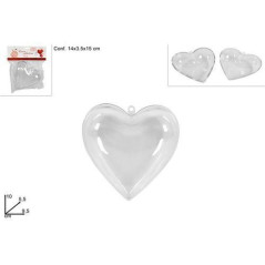 INGROSSO ARTICOLI NATALIZI CUORE PLASTICA TRASP. 10CM 8033113327827 INGROSSO DECORAZIONI NATALIZIE ARTICOLI PER DECORAZIONI NATA