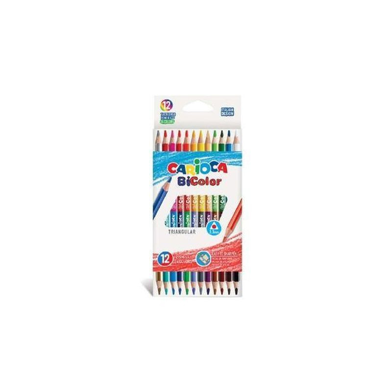 CARIOCA BI-COLROR TRIANG. COL. PEN 12P EAN 8003511429911 INGROSSO MATITE COLORATE CARIOCA BI-COLROR TRIANG. COL. PEN 12P EAN 8003511429911 INGROSSO MATITE COLORATE