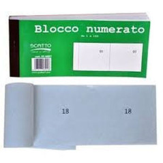 INGROSSO CARTOLERIA BLOCCCO NUMERATO DA 1 A 100 13X6CM 8027217060018 INGROSSO AGENDE DIARI SCHEDE MODULI E SCHEDE