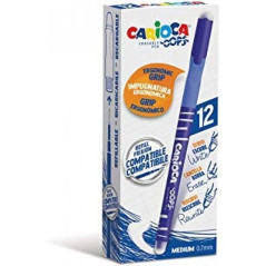 INGROSSO CARTOLERIA CARIOCA OOPS ERASABLE PEN BOX BLU C.12 8003511320362 INGROSSO PENNE REFIL MARCATORI EVIDENZIATORI