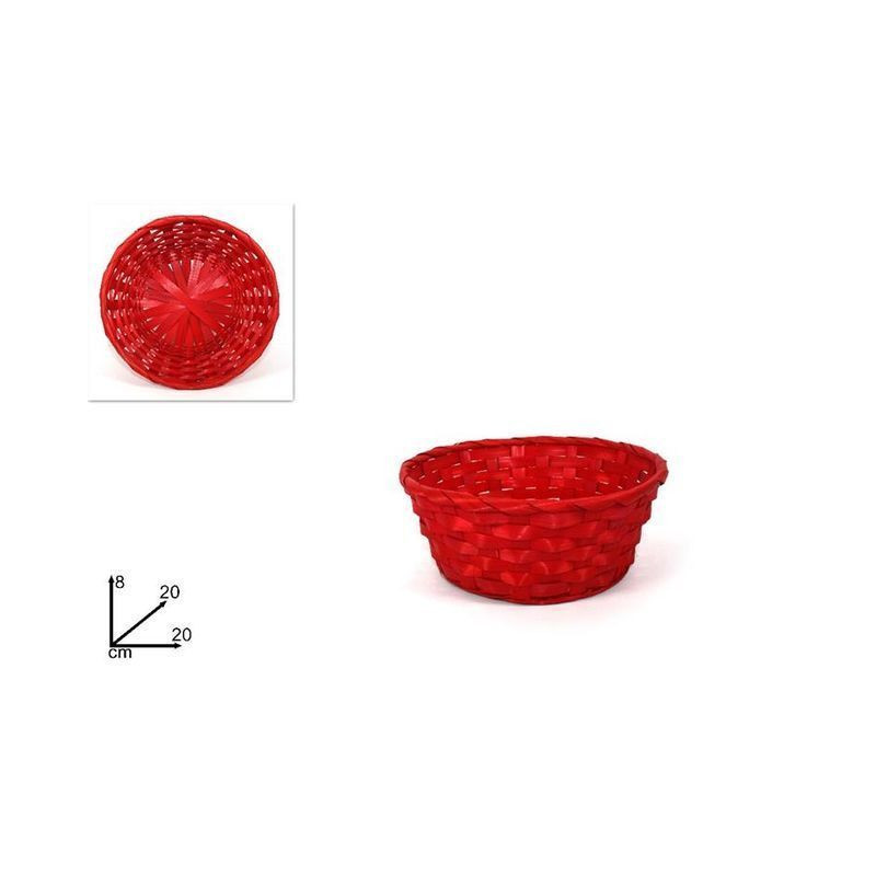 CESTO INTRECCIATO TONDO 20CM ROSSO EAN 8033113369445 INGROSSO CESTI NATALIZI CESTO INTRECCIATO TONDO 20CM ROSSO EAN 8033113369445 INGROSSO CESTI NATALIZI