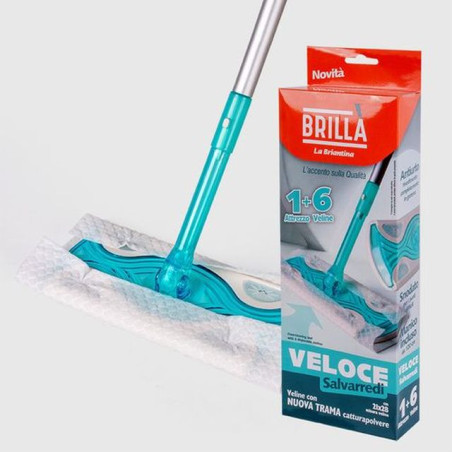 ATTREZZO PAVIMENTO VELOCE C/6 PANNI EAN 8000061062100 INGROSSO ACCESSORI PULIZIA