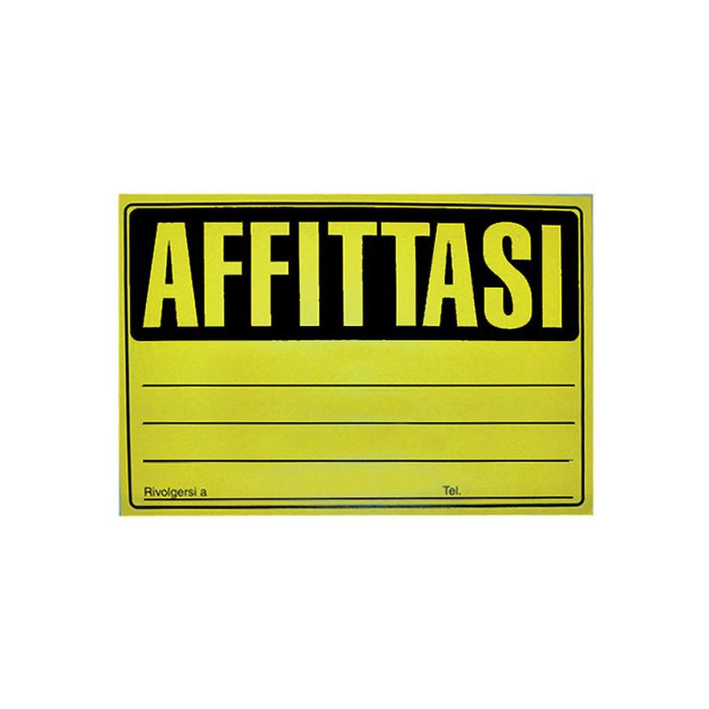 CARTELLO AFFITTASI C.25 EAN 8033593019465 INGROSSO ACCESSORI UFFICIO CARTELLO AFFITTASI C.25 EAN 8033593019465 INGROSSO ACCESSORI UFFICIO