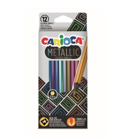 CARIOCA METALLIC PENCIL SCAT. 12PZ EAN 8003511431648 INGROSSO MATITE COLORATE
