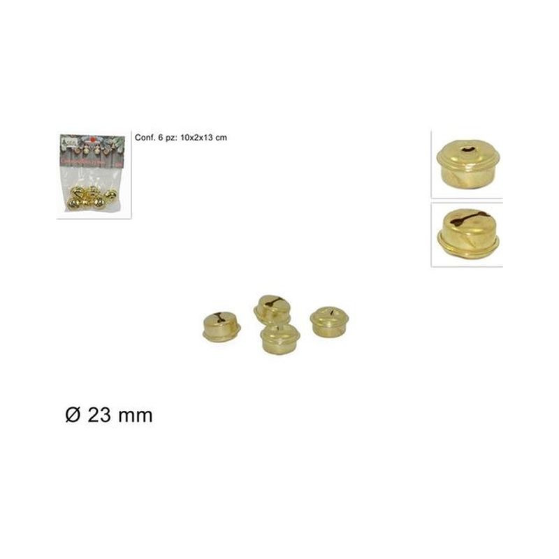 CAMPANELLINI 23 MM SET 6 PZ. ORO LD-038G EAN 8033113446252 INGROSSO OGGETTISTICA NATALIZIA CAMPANELLINI 23 MM SET 6 PZ. ORO LD-038G EAN 8033113446252 INGROSSO OGGETTISTICA NATALIZIA