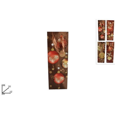 BUSTA REGALO NATALIZIA PALLINE CM 36X12X EAN 8053482137513 INGROSSO SACCHETTI E SHOPPER NATALIZI