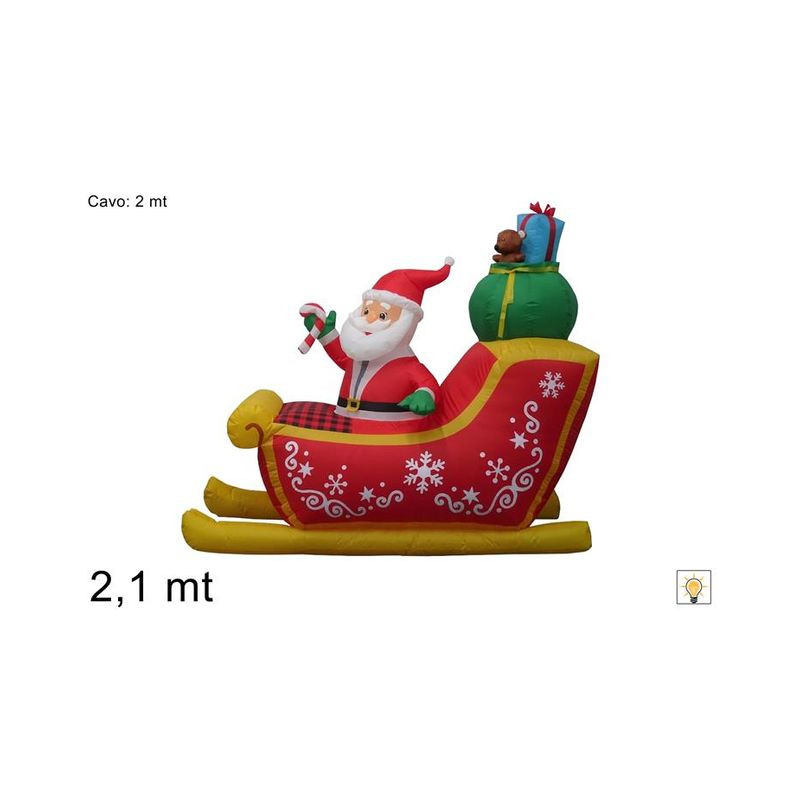 SLITTA C/BABBO NATALE C/LUCI GONFIABILE EAN 8053482142524 INGROSSO OGGETTISTICA NATALIZIA SLITTA C/BABBO NATALE C/LUCI GONFIABILE EAN 8053482142524 INGROSSO OGGETTISTICA NATALIZIA