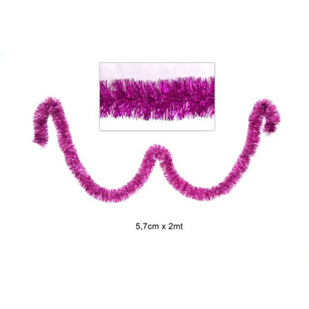 FILO ADDOBBO FUXIA 5,7CM X 2MT EAN 8033113193194 INGROSSO GHIRLANDE NATALIZIE