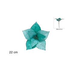 INGROSSO STELO FIORE VELLUTO BICOLORE TIFFANY 8053482218601 INGROSSO DECORAZIONI NATALIZIE FIORI FINTI NATALIZI