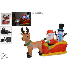 INGROSSO ARTICOLI NATALIZI SLITTA C/RENNA C/BAB NAT E PUP NEVE GONF 8033113508943 INGROSSO DECORAZIONI NATALIZIE