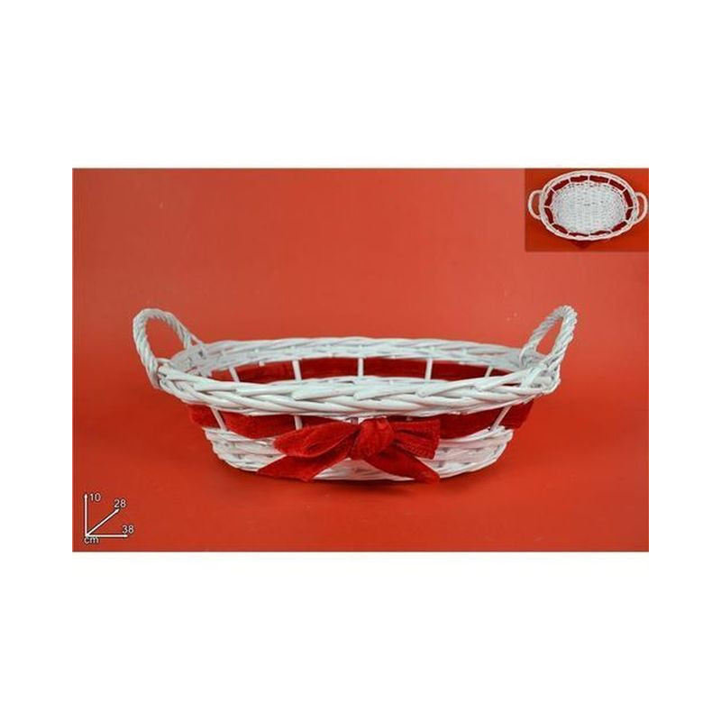 CESTA OVALE 38X28CM BIANCA B/VELL. C/FIO EAN 8033113747625 INGROSSO CESTI NATALIZI CESTA OVALE 38X28CM BIANCA B/VELL. C/FIO EAN 8033113747625 INGROSSO CESTI NATALIZI