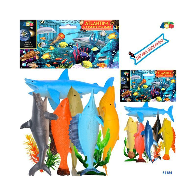 BUSTA PESCI ATLANTIDE SEGRETO DEL MARE EAN 8057438022342 INGROSSO BUSTE ANIMALI GIOCATTOLO