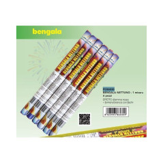 INGROSSO FUOCHI D'ARTIFICIO BENGALA NETTUNO 1 MISURA 6 PZ 8023993860309 INGROSSO FUOCHI PER FESTE BENGALA
