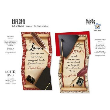DIPLOMA LAUREA LA.6066 EAN 8001608360666 INGROSSO ACCESSORI PARTY