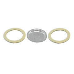 INGROSSO CASALINGHI GUARNIZIONI 1TZ CON FILTRO MOKA 3PZ BL. 8000061004865 INGROSSO ACCESSORI CUCINA CAFFETTIERE E ACCESSORI