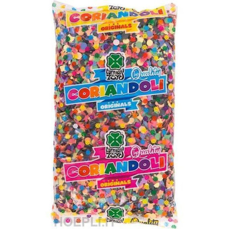 INGROSSO CARNEVALE CORIANDOLI MULTICOLOR GR.100 (100) MADE IN ITALY - HS CODE:95059000 8004761044596 INGROSSO ARTICOLI CARNEVALE