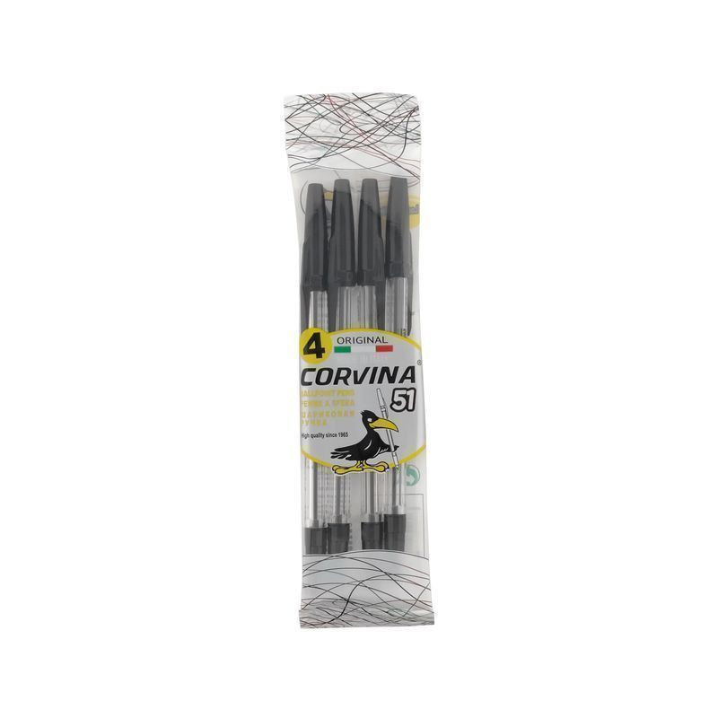 CORVINA 51 CLASSIC 4PZ PENNE SF. NERO EAN 8003511462260 INGROSSO PENNE PER LA SCUOLA CORVINA 51 CLASSIC 4PZ PENNE SF. NERO EAN 8003511462260 INGROSSO PENNE PER LA SCUOLA