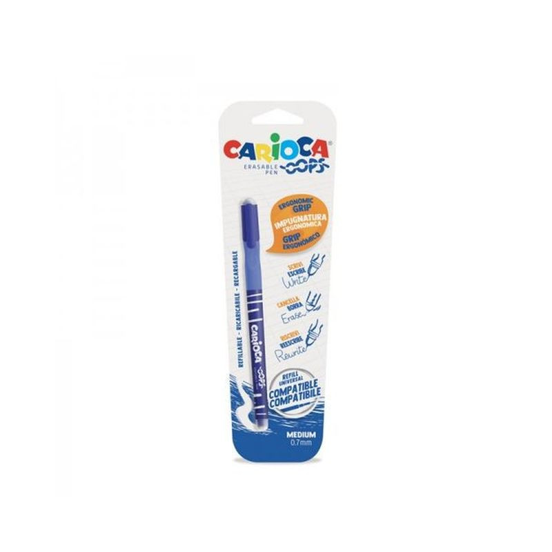 CARIOCA OOPS BLU 1PZ PENNA CANCELL. BL. EAN 8003511420369 INGROSSO PENNE PER LA SCUOLA