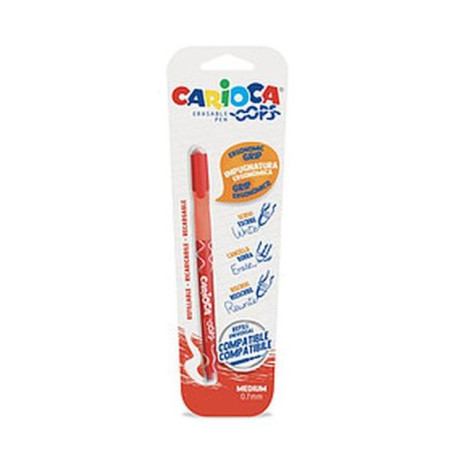 INGROSSO CARTOLERIA CARIOCA OOPS ROSSO 1PZ PENNA CANCELL. BL 8003511430368 INGROSSO PENNE REFIL MARCATORI EVIDENZIATORI