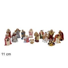 INGROSSO ARTICOLI NATALIZI NATIVITA 11CM 15PZ C/ABITI IN TESSUTO 8053482018928 INGROSSO PRESEPE E ACCESSORI
