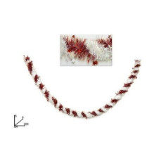 INGROSSO ARTICOLI NATALIZI FILO ADDOBBO BICOLORE C/STELLINE 6CMX2MT ROSSO/BIANCO 8033113631146 INGROSSO ADDOBBI ALBERO NATALE
