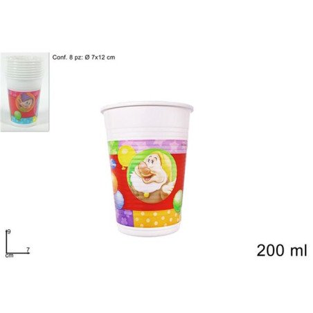 INGROSSO FESTA E PARTY BICCHIERI PLAST. 8PZ 200ML SEVEN DWARFS PARTY DISNEY 5201184843307 INGROSSO ARTICOLI PER FESTE