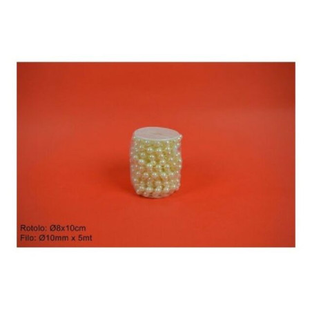ROTOLO PERLE 10MMX5MT EAN 8033113487262 INGROSSO GHIRLANDE NATALIZIE